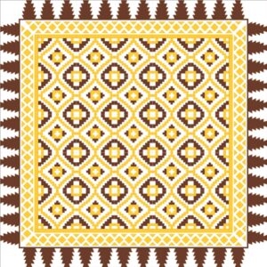 Mod 120 Ref 170 Faixa Piramide Branco Amarelo e Marron