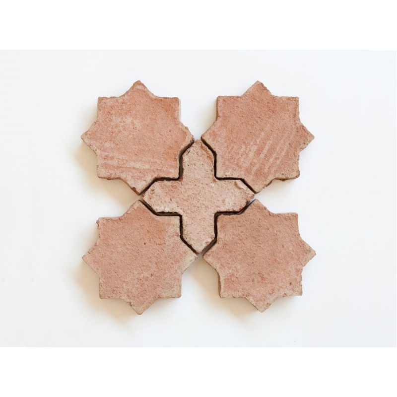 Ref 470 Terracota Alcazar Cruz + Estrela 10x10 cm 1