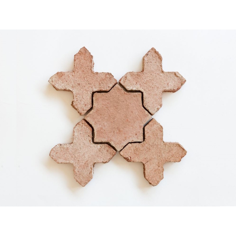 Ref 470 Terracota Alcazar Cruz + Estrela 10x10 cm 2